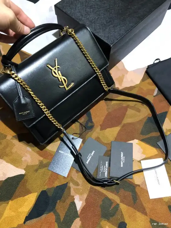Rep ladies REP YSL SUNSET SATCHEL LEATHER MEDIUM IN SMOOTH 0703